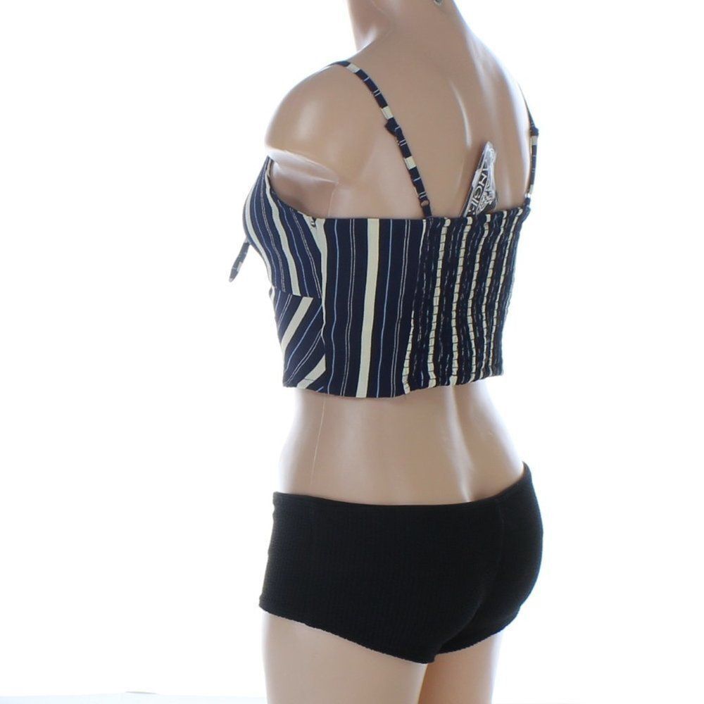Angie Striped Blouse Tank, Tie Front NWT - Picture 6 of 11